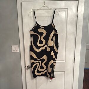 Stylish Black and Tan Dress